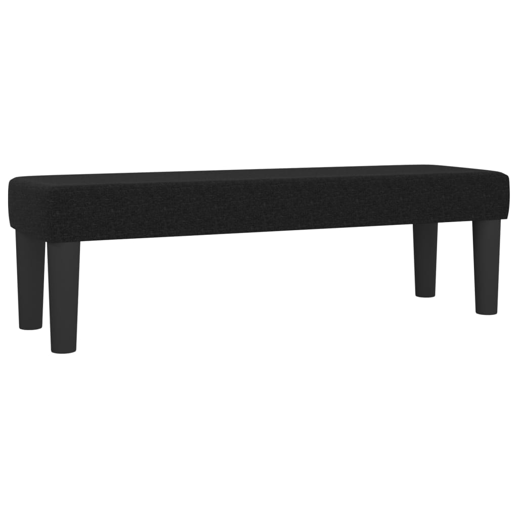 Black fabric bench 100x30x30 cm