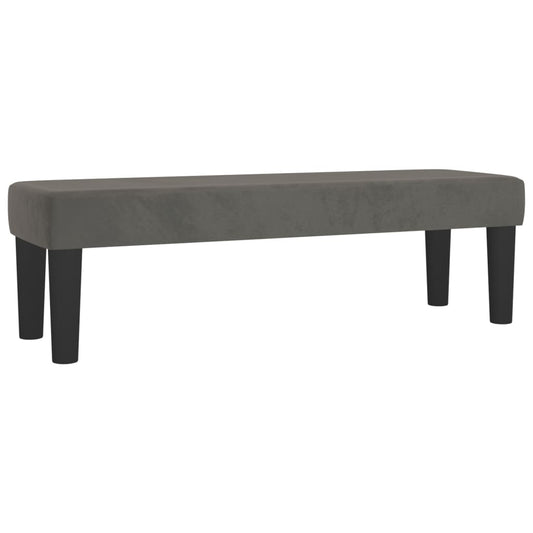 Dark grey velvet bench 100x30x30 cm