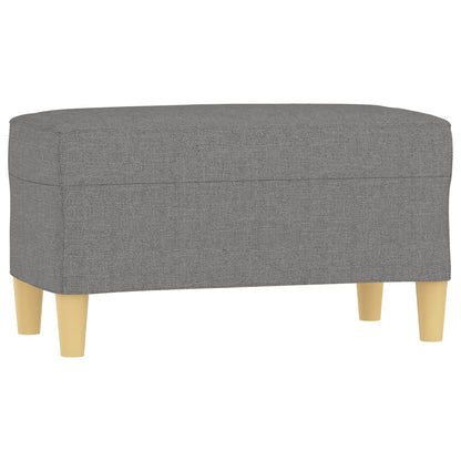 Dark grey fabric bench 70x35x41 cm