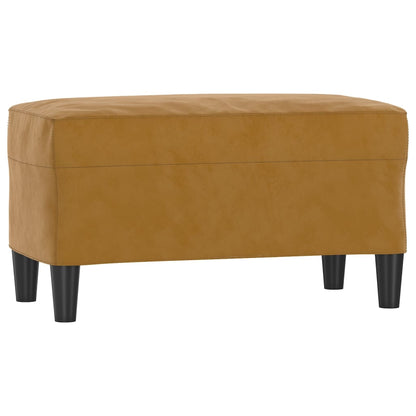 Brown velvet bench 70x35x41 cm