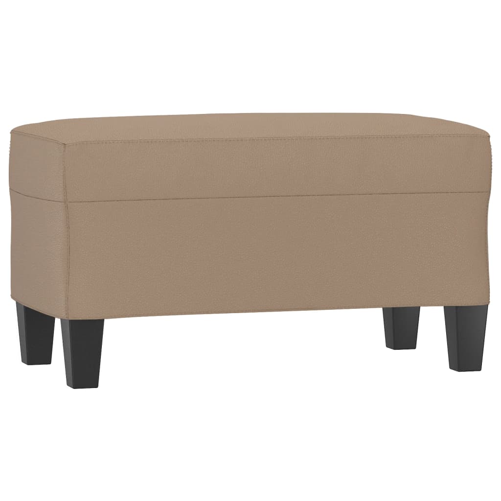 Cappuccino synthetic leather bench 70x35x41 cm