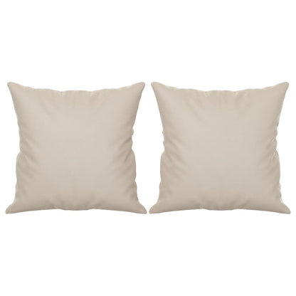 Decorative cushions 2 pcs microfiber fabric cream 40x40 cm