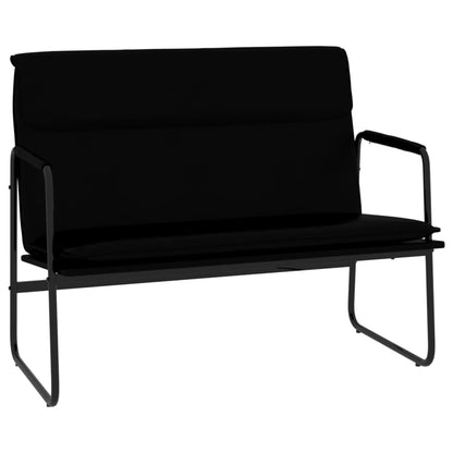 Black synthetic leather bench 100x64x80 cm