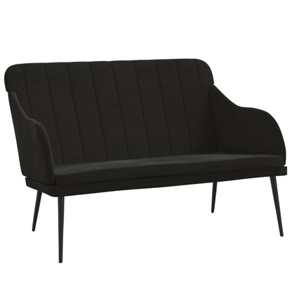 Black velvet bench 110x76x80 cm