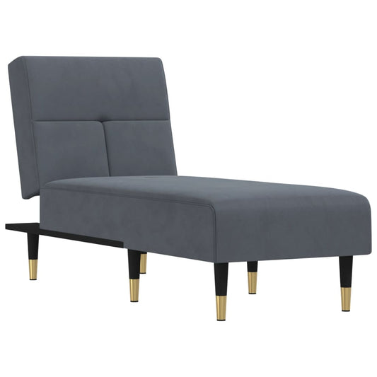 Dark grey velvet daybed