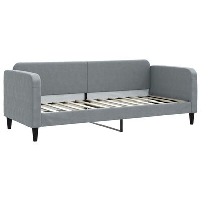 Light gray fabric sofa bed 80x200 cm