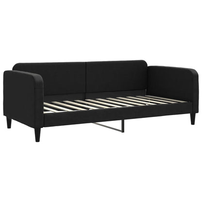 Black fabric sofa bed 90x200 cm