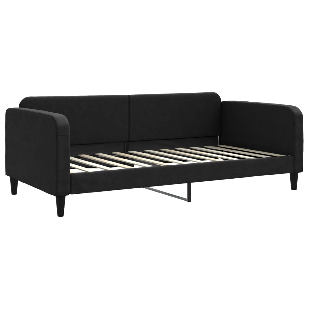 Black fabric sofa bed 100x200 cm