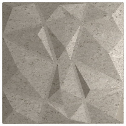 Wall panels 48 units XPS diamond concrete grey 50x50cm 12 m²