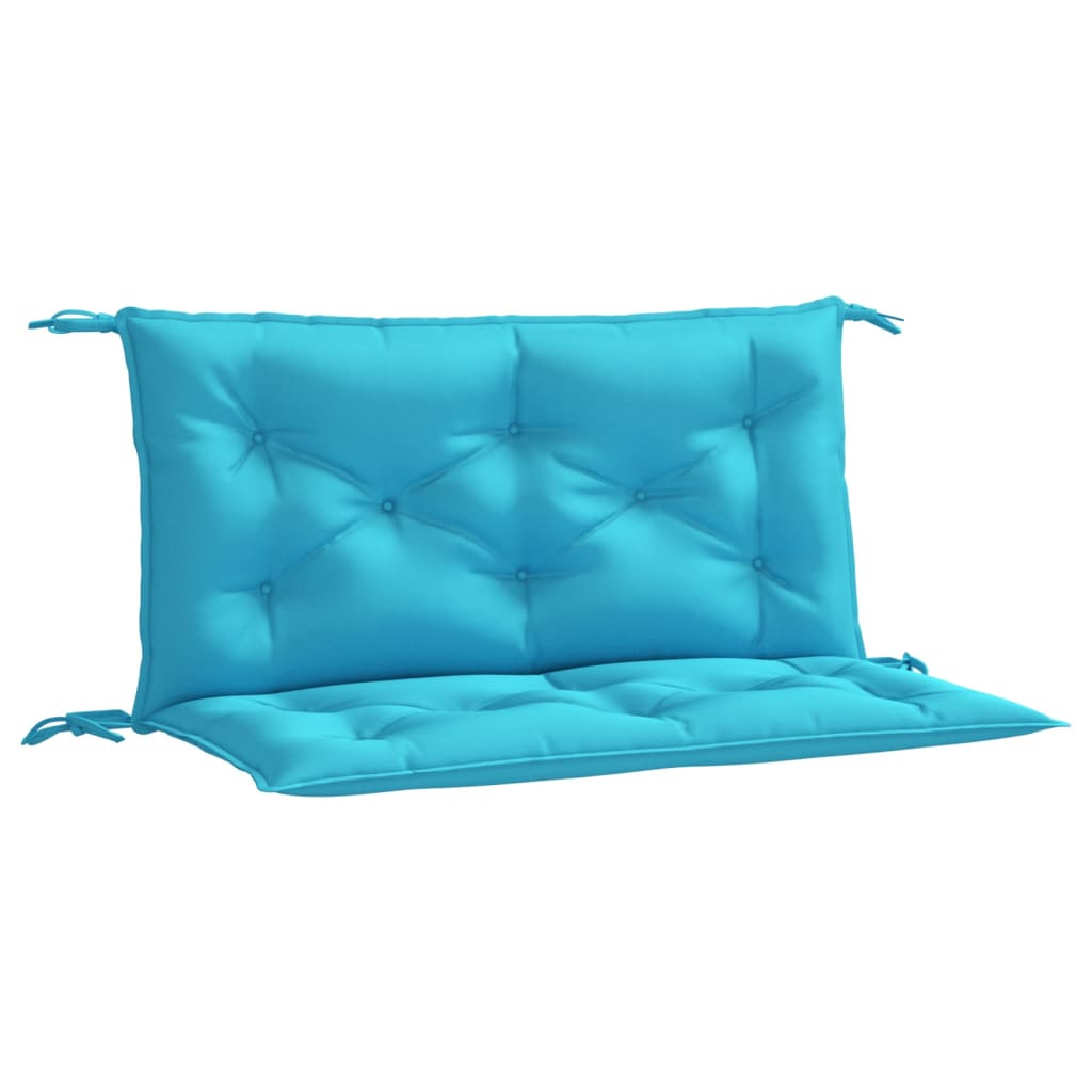 Garden bench cushions 2 pcs turquoise fabric 100x50x7 cm