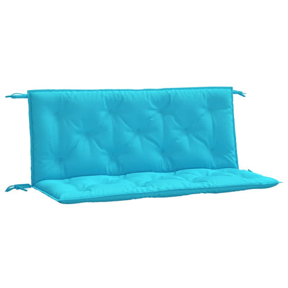 Garden bench cushions 2 pcs turquoise fabric 120x50x7 cm