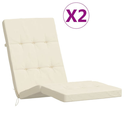 Sun lounger cushions 2 pcs Oxford fabric cream color