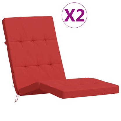 Lounger cushions 2 pcs Oxford fabric red