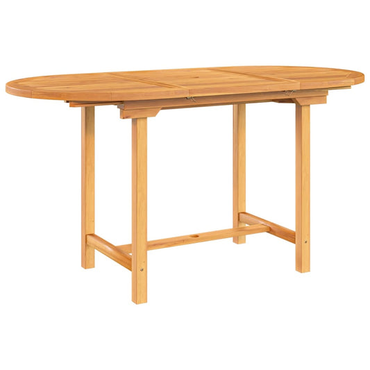 Extendable garden table solid teak wood 110-160x80x75 cm