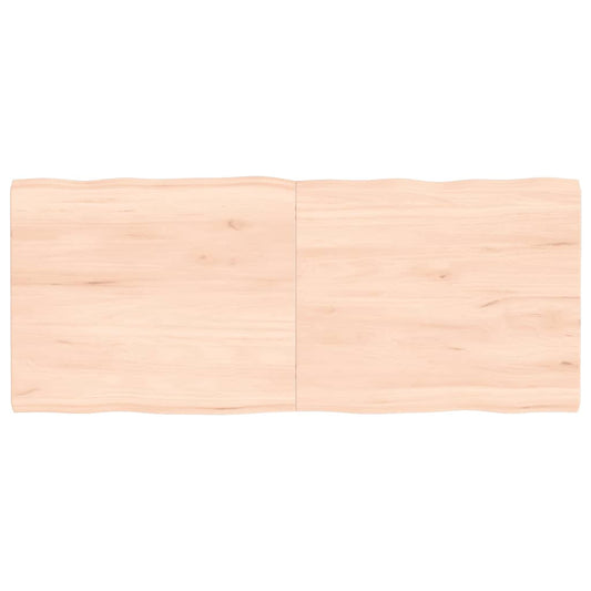 Tablero de mesa madera maciza borde natural 120x50x(2-4) cm