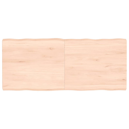 Tablero de mesa madera maciza borde natural 140x60x(2-6) cm