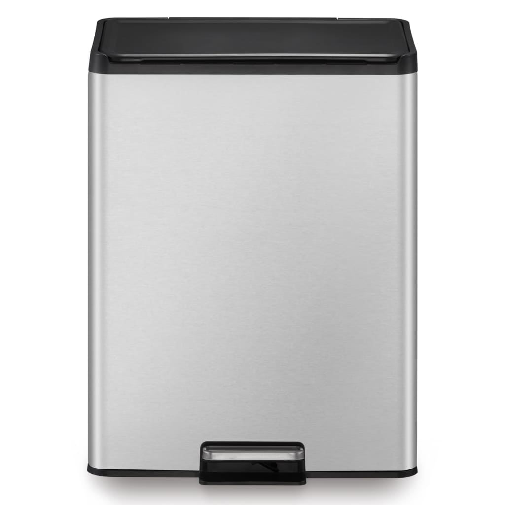 EKO Essential Pedal Bin 2x20 L Matt Silver