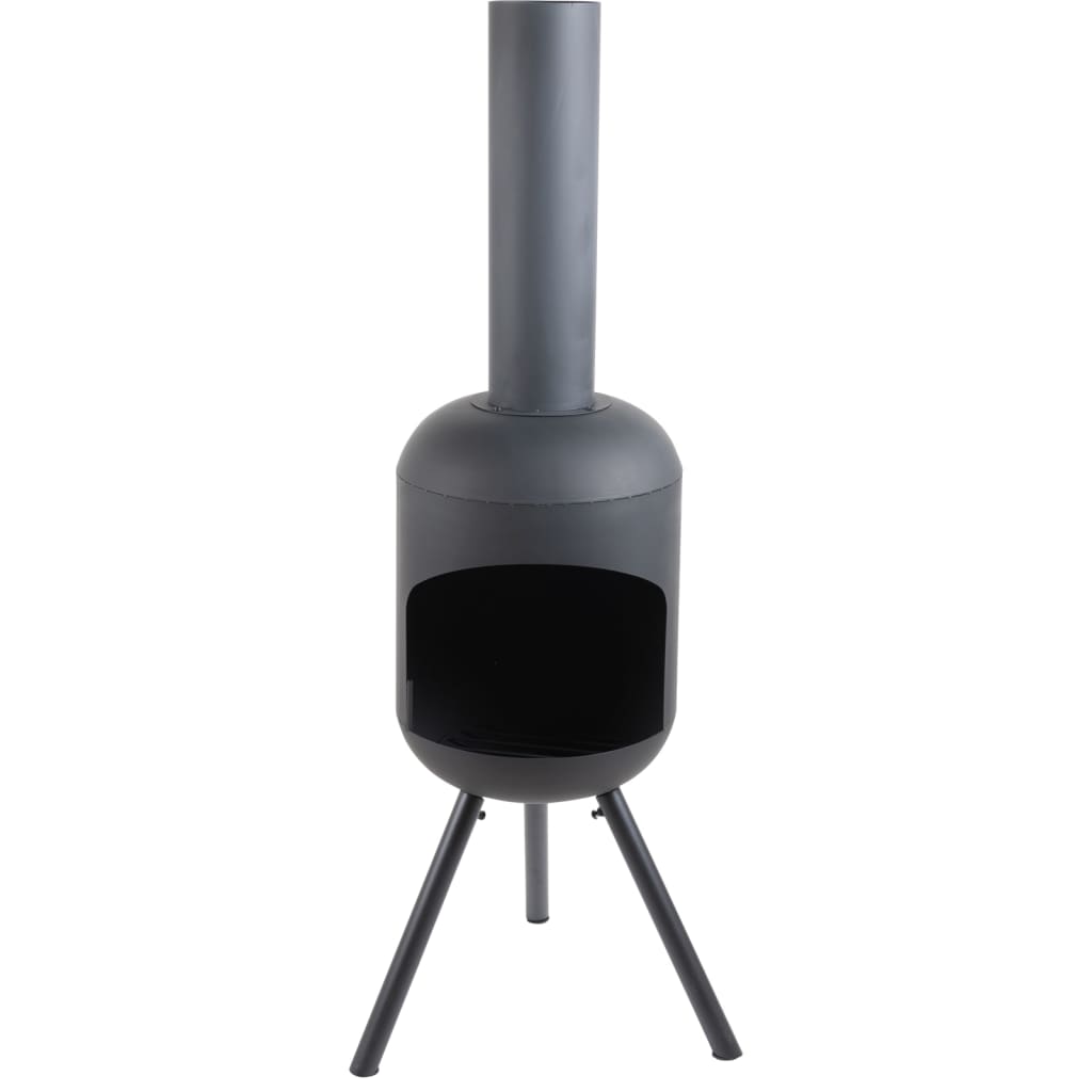 RedFire Chimenea de jardín con parrilla BBQ Fuego grande negra