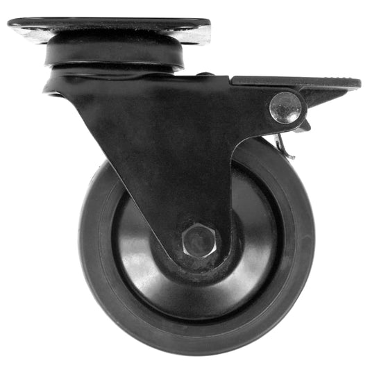 Mac Lean Swivel Casters 4 Pack with Brake Black 50mm