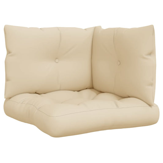 Cushions for pallet sofa, 3 units, beige fabric