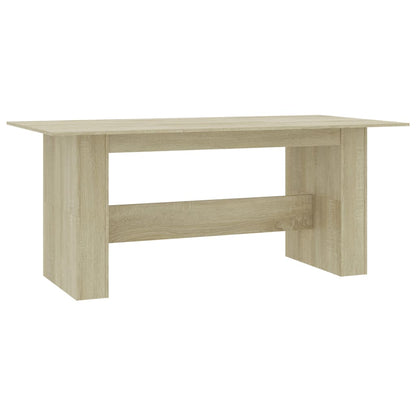 White engineered wood dining table 180x90x76 cm