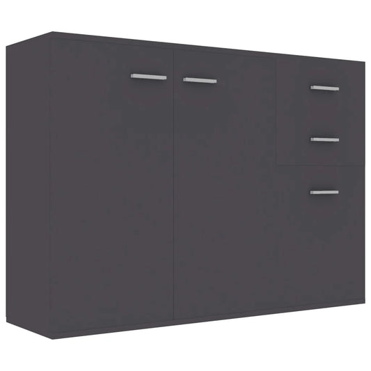 Grey plywood sideboard 105x30x75 cm