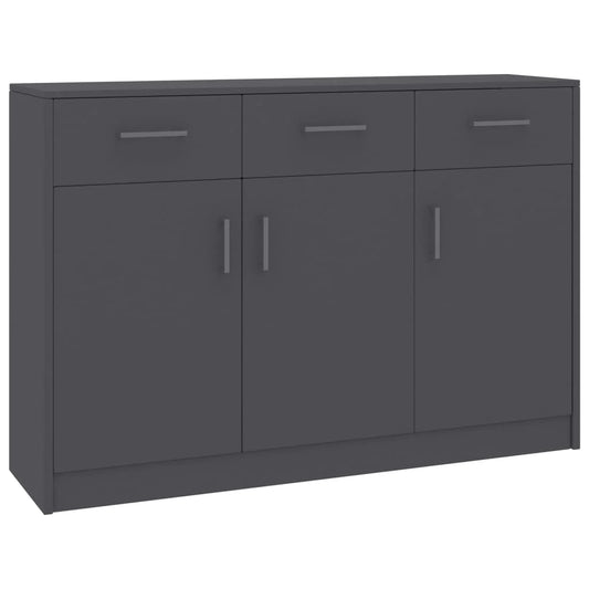 Grey plywood sideboard 110x30x75 cm