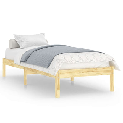 Estructura de cama madera maciza