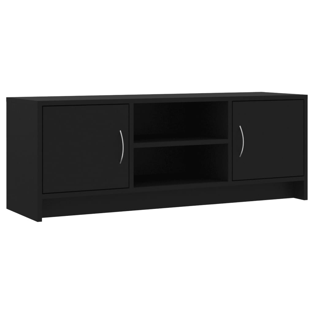 TV cabinet black engineered wood 102x30x37.5 cm