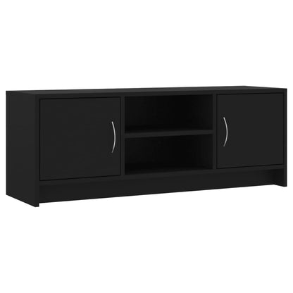 TV cabinet black engineered wood 102x30x37.5 cm