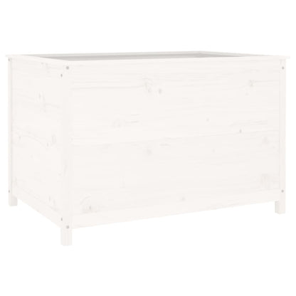 Raised garden bed white pine wood 119.5x82.5x78cm