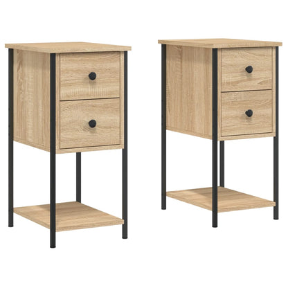 Bedside tables 2 pcs Sonoma oak engineered wood 32x42x70 cm