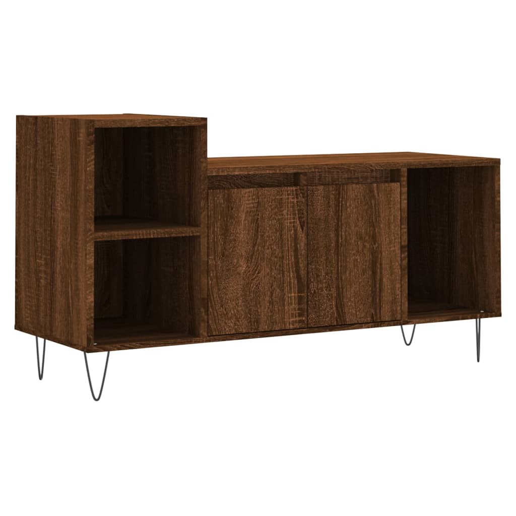 TV cabinet oak brown plywood 100x35x55 cm