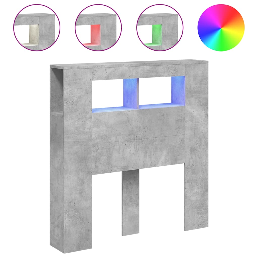 Cabecero con LED madera de ingeniería