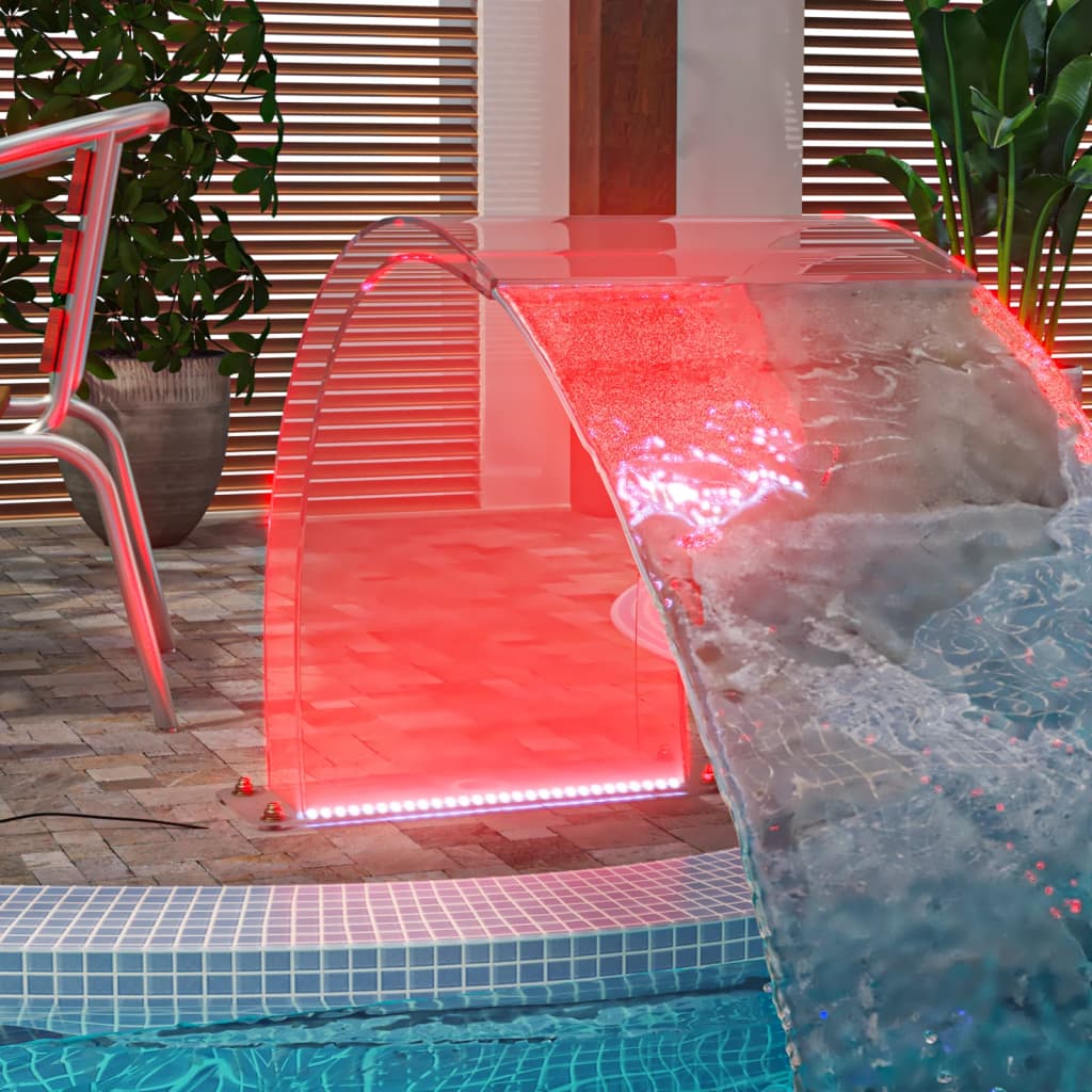 Acrylic RGB LED Pool Fountain 50cm 