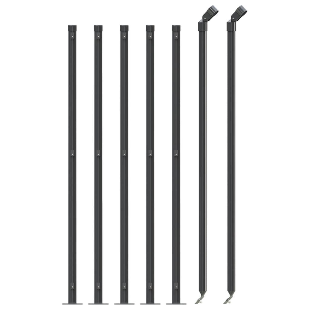 Wire fence with anthracite grey flange 0.8x10 m