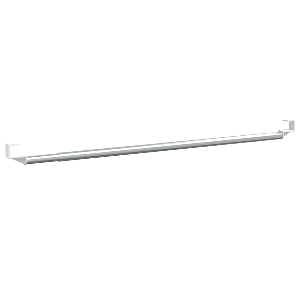 Curtain rails 2 pcs white and silver aluminum 40-60 cm