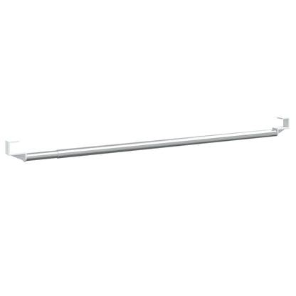 Curtain rails 2 pcs white and silver aluminum 40-60 cm