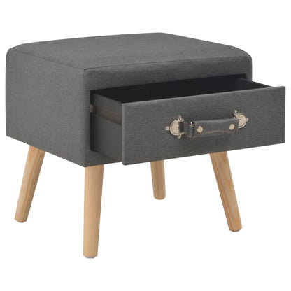 Bedside tables 2 units 40x35x40 cm dark grey fabric