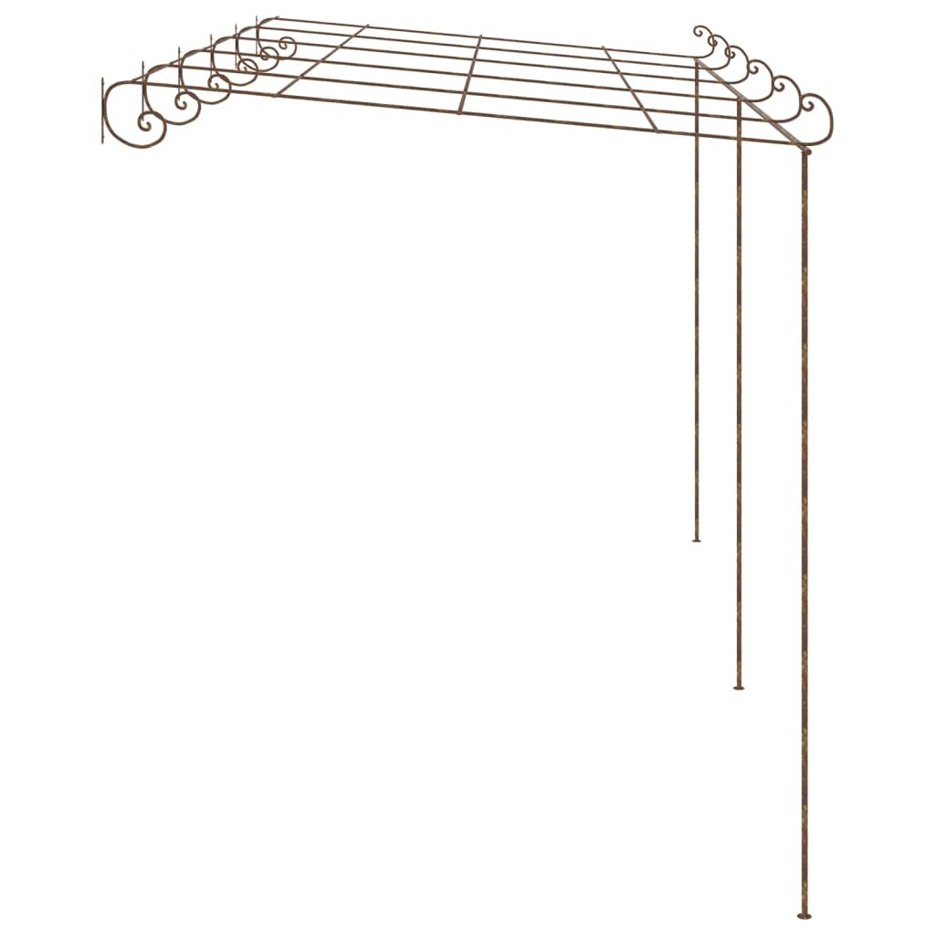 Antique brown garden pergola 3x3x2.5 m iron 