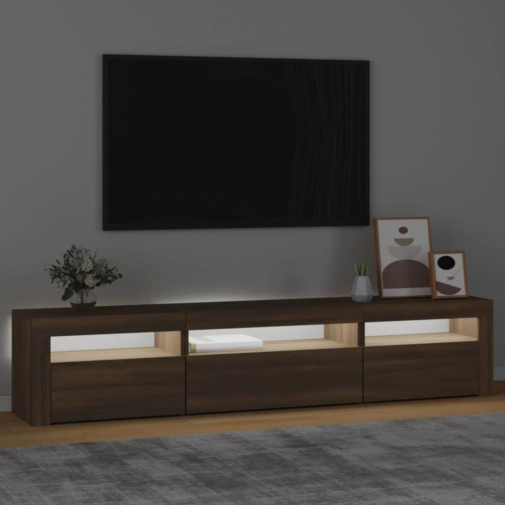 Mueble de TV con luces LED  195x35x40 cm