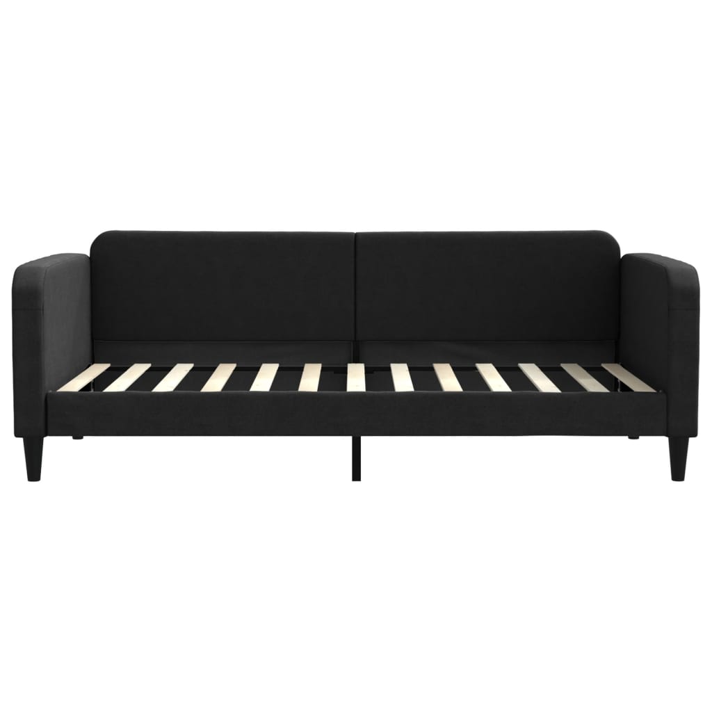 Black fabric sofa bed 90x200 cm