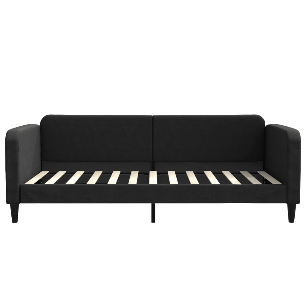 Black fabric sofa bed 100x200 cm