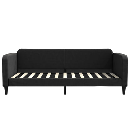 Black fabric sofa bed 100x200 cm