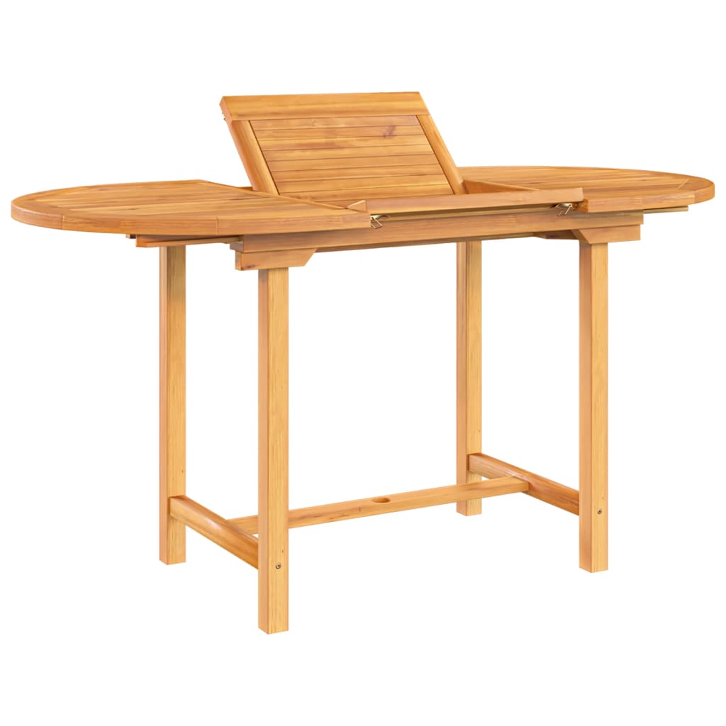 Extendable garden table solid teak wood 110-160x80x75 cm