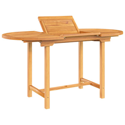 Extendable garden table solid teak wood 110-160x80x75 cm