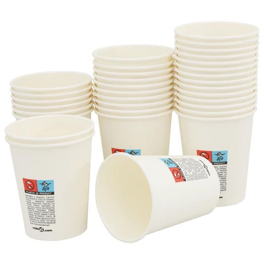 Tazas de café de papel 1000 uds 100-200-300-400ml blanco marrón