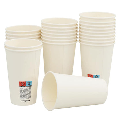 Tazas de café de papel 1000 uds 100-200-300-400ml blanco marrón