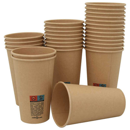 Tazas de café de papel 1000 uds 100-200-300-400ml blanco marrón