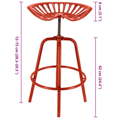 Esschert Design Stool in the shape of a red tractor seat